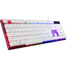 Everest KM-198 Luminax Beyaz Gökkuşağı Aydınlatmalı Q Gaming Oyuncu Klavye + Mouse Set