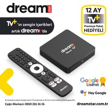 Dreamstar Nova | TV+ (12 Ay Premium Üyelik Hediyeli) 4K Lisansli Android TV Box | 2GB Ram | 32GB Hafıza