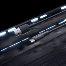 Juo 66W Usb-A To USB Type-C Silikon Hızlı Şarj ve Data Kablosu Siyah 1 Metre