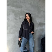 Pulli Collection Kristal Taş Şeritli Gömlek