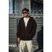 Erkek Fermuarlı Basic Model Bol Kalıp Hırka