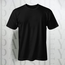 Parshey Oversize Siyah Baskısız T-Shirt