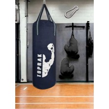 Candar 6-9 Yaş Boks Torbası 50CM Çocuk Boks Torbası Eldiven+Karabina Hediyeli Lacivert