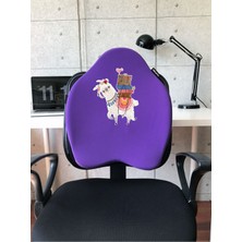 Officekup X-Large Visco Bel Destek Gamer Oyuncu Koltuk Yastığı- Mor Lama