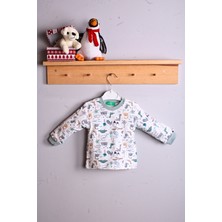 Candar Dinazor Desen Erkek Bebek Eşofman Pijama Takımı Yeşil