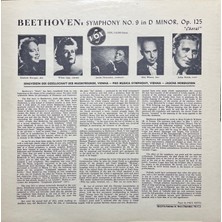 Beethoven Symphony – No 9 Choral Klasik  Lp Plak