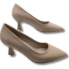 Çiğdem Kundura Celestoria Kadın Stiletto Ayakkabı - Celestoria - Vizon - 40