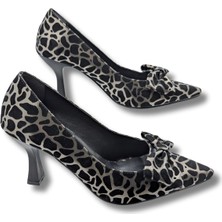 Çiğdem Kundura Mancharela Kadın Leopar Desenli Stiletto Ayakkabı - Mancharela - Leopar  - 37