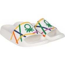 Benetton BN-1438 Anatomik Taban Kadın Terlik Beyaz 36-40