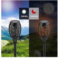 Ttt Solar Alev Efektli Bahçe Lambası
