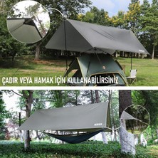 Haegs Tarp Gölgelik Tente, Kamp Gölgelik Çadır Brandası Karavan Tentesi Brandası 300X400 cm -Siyah