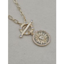 14K Mikron Altın Kaplama Miracle Güneş Kilit Kolye