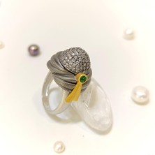 Altın Ofisi Derviş Kavuğu Taşlı Yüzük 14 Ayar Altın