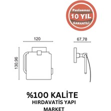Çelik Banyo Paslanmaz Pirinç Kumru Geniș Kapaklı Kağıtlık Altın Sarı Gold