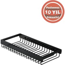 Çelik Banyo Paslanmaz Pirinç Kumru Lama Șampuanlık Tekli 15X25 Mat Siyah