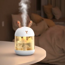 Kiwitime 300 ml Rabbit Ultrasonic Otomatik Hava Nemlendirici Buhar Makinesi Oda Nemlendirici Aroma Difüzörü