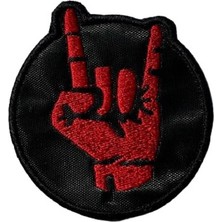Metal Giyim Metal Hand Sign Ufak Boy Patch