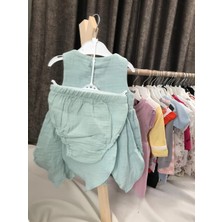 Capella Bebe Kız Bebek Açık Mavi Renkli Peri Elbise Modeli  %100 Pamuk Peri Kız Elbise Modeli Kız Bebek Doğum Günü Elbisesi Bebe Mavisi Kız Bebek Elbiseleri