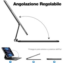 Yesido Apple Ipad Pro 11 2024 Magic Klavye Manyetik Slim Şarjlı Keyboard Touchpad Q Akıllı Işıklı Klavyeli Kılıf M4 Çip