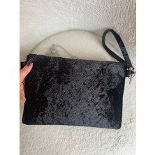 Zeyzey Butik Taş detaylı  Portföy Siyah Abiye Çanta
