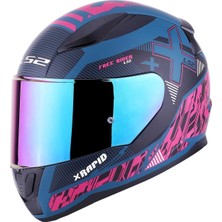 Rapıd 2 Xtreet Mat Mavi-Mor Kask