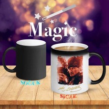 Asilmeydan Kalpaklı Sert Bakışlı Atatürk Sihirli Kupa BARDAK-S217