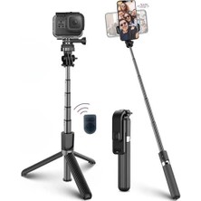 Telefon ve Kameram Için 2,2mt Uzayan Kumandalı Tripod Selfie Çubuğu