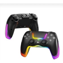 Ps4 Kol Kablosuz Gamepad Oyuncu Kol /çift Titresim/6 Eksenli Rgb Mod/ps4/switch/pc/androd/ iphone