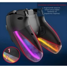 Ps4 Kol Kablosuz Gamepad Oyuncu Kol /çift Titresim/6 Eksenli Rgb Mod/ps4/switch/pc/androd/ iphone