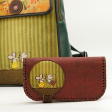 Dans Eden Fare Figürlü Büyük Cüzdan Etnik Bohem Retro Vintage Style  - Bordo