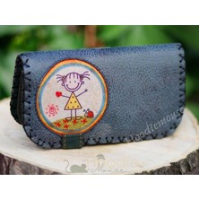 Hoodie Mouse Cin Ayse Figürlü Büyük Cüzdan Etnik Bohem Retro Vintage Style - PETROL