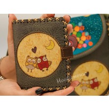 Hoodie Mouse Baykuş Figürlü Küçük Cüzdan Etnik Bohem Retro Style - Yesil