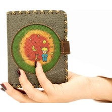 Hoodie Mouse Küçük Prens Figürlü Küçük Cüzdan Etnik Bohem Retro Style - YESİL