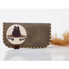 Karamık Figürlü Büyük Cüzdan Etnik Bohem Retro Vintage Style - YESİL