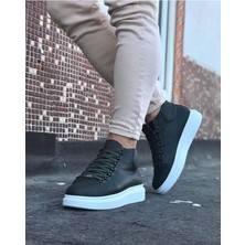 Wagoon WG032 Haki Bağcıklı Sneakers  Yarım Bilek Bot