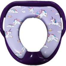 Softy Jumbo Kids - Bebek / Çocuk Klozet Kapağı Adaptörü -Mor -Unicorn