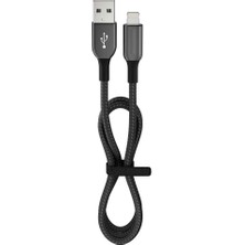 Telefonum Için Usb-A To Lightning Siyah Hızlı Şarj Data Kablosu 2,4A 12W 120CM