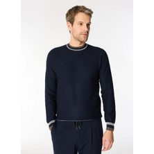 Sseinse Bisiklet Yaka Slim Fit Lacivert Erkek Kazak MI2802SS