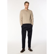 Alpha Studio Orta Bel Normal Paça Slim Fit Lacivert Erkek Pantolon AU-7390Q Pants Woven