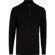 Brooks Brothers Bato Yaka Standart Siyah Erkek Kazak BBFW24MKL026