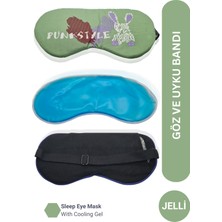 Soğuk Jelli Yaşlılık Karşıtı Işık Önleyici Unisex Yıkanabilir Uyku Maskesi Uyku Gözlüğü Göz Bandı