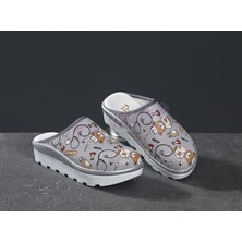 Traktör Taban Delikli Kadın Sabo Terlik 866 Gri