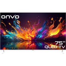 Onvo 75OVF9000UQ 75" 190 Ekran Uydu Alıcılı 4K Ultra HD Google Smart QLED TV