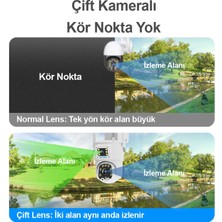 Neutron Nif Bilişim Neutron NTL-PT-13W-DBW2 Çift Kameralı 2mp Hd Wi-Fi Pan/tilt Dış Mekan Ip Kamera