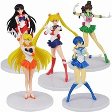 Three Beans 5pcsset Sailor Moon Dekorasyon Aksiyon Figürleri Model Oyuncak Japon Anime Masaüstü Dekor Koleksiyonu Pvc Hediye Oyuncakları Çocuklar Için | (Yurt Dışından)