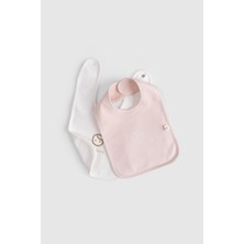 2'li Sıvı Geçirmez Pembe - Ekru Mama Önlüğü