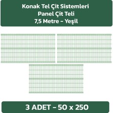 Konak Tel Çit Sistemleri 3 Adet Panel Çit Teli 50 x 250 cm 4 mm Tel Kalınlığı 55 x 150 mm Göz Aralığı