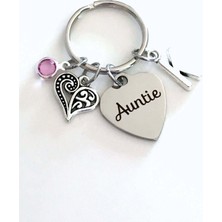 Renjie Shop CZümrüt Tarzı G Teyze  Anahtarlık,  Anahtarlık, Favori Özel Teyze Yeni Doğan Taşlı İlk Tanrı Anne Kız Kardeş Yeğen Nefis Lazer Kazıma (Yurt Dışından)