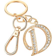 Renjie Shop CV Anahtarlık Kristal Alfabe Başlangıç Harf Kolye İle Anahtar Halkası (Yurt Dışından)
