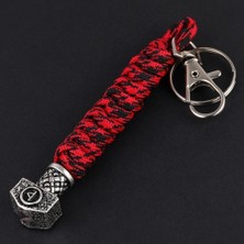 Renjie Shop CDonanma Tarzı 1 Adet Thor Viking Runes Çekiç Boncuklu Paracord Anahtarlık Anahtarlık Anahtarlık Lobster Toka İle - E-Ticaret Başlığı (Yurt Dışından)